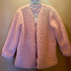 Medium Blush Pink fluffy winter coat